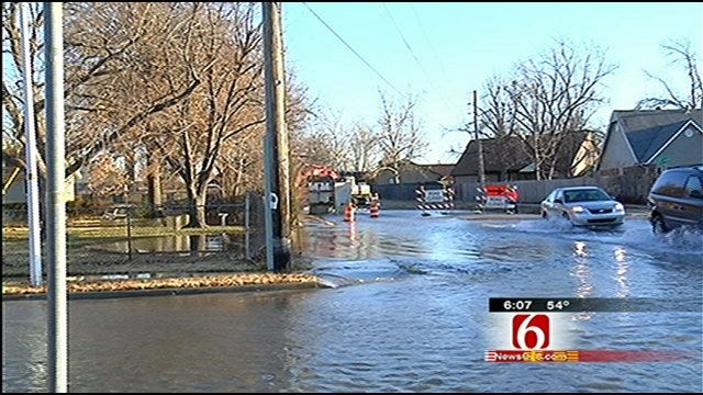 Crews Fix Major East Tulsa Water Line Break