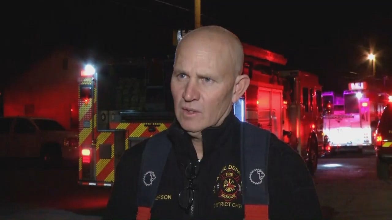 WEB EXTRA: Tulsa Fire District Chief Bryan Hickerson Talks About Fire