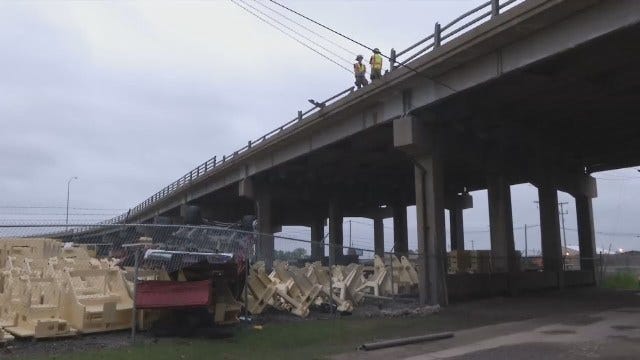 WEB EXTRA: Video From Scene Of West Tulsa Crash