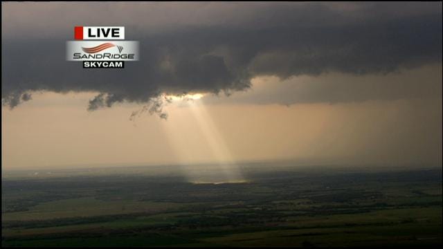 Bob Mills SkyNews9 HD Captures Sunlight Breaking Through Storm
