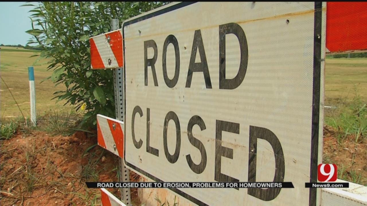 Erosion Closes Road, Threatens Choctaw Home