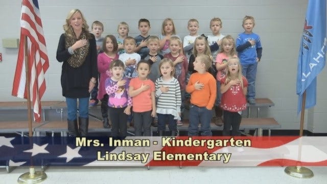 Mrs. Inman's Kindergarten class at Lindsay Elementary School