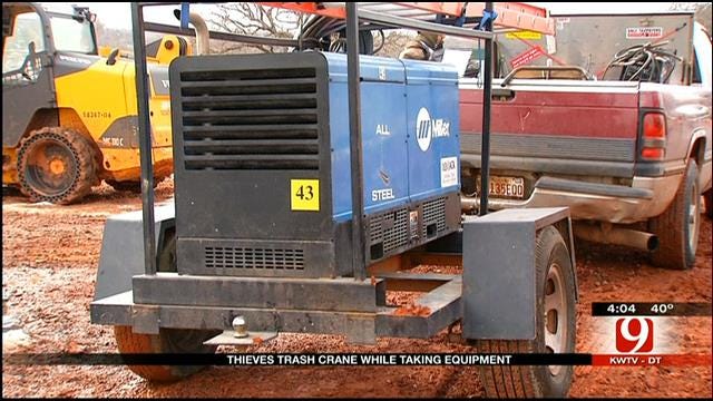 Crane Used To Steal Expensive Equipment From OKC Construction Site