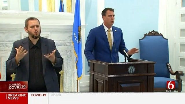 Oklahoma's Safer-At-Home Order Extended To May 6, Gov. Stitt Says