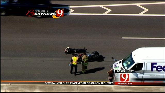 Motorcyclist Injured In Crash On I-240 In OKC Remains In Serious Condition