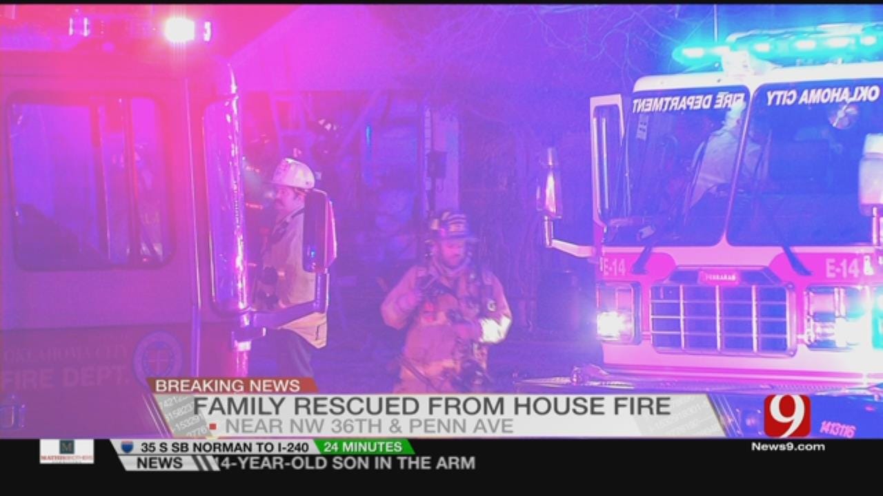 Mother And Two Children Hospitalized After House Fire