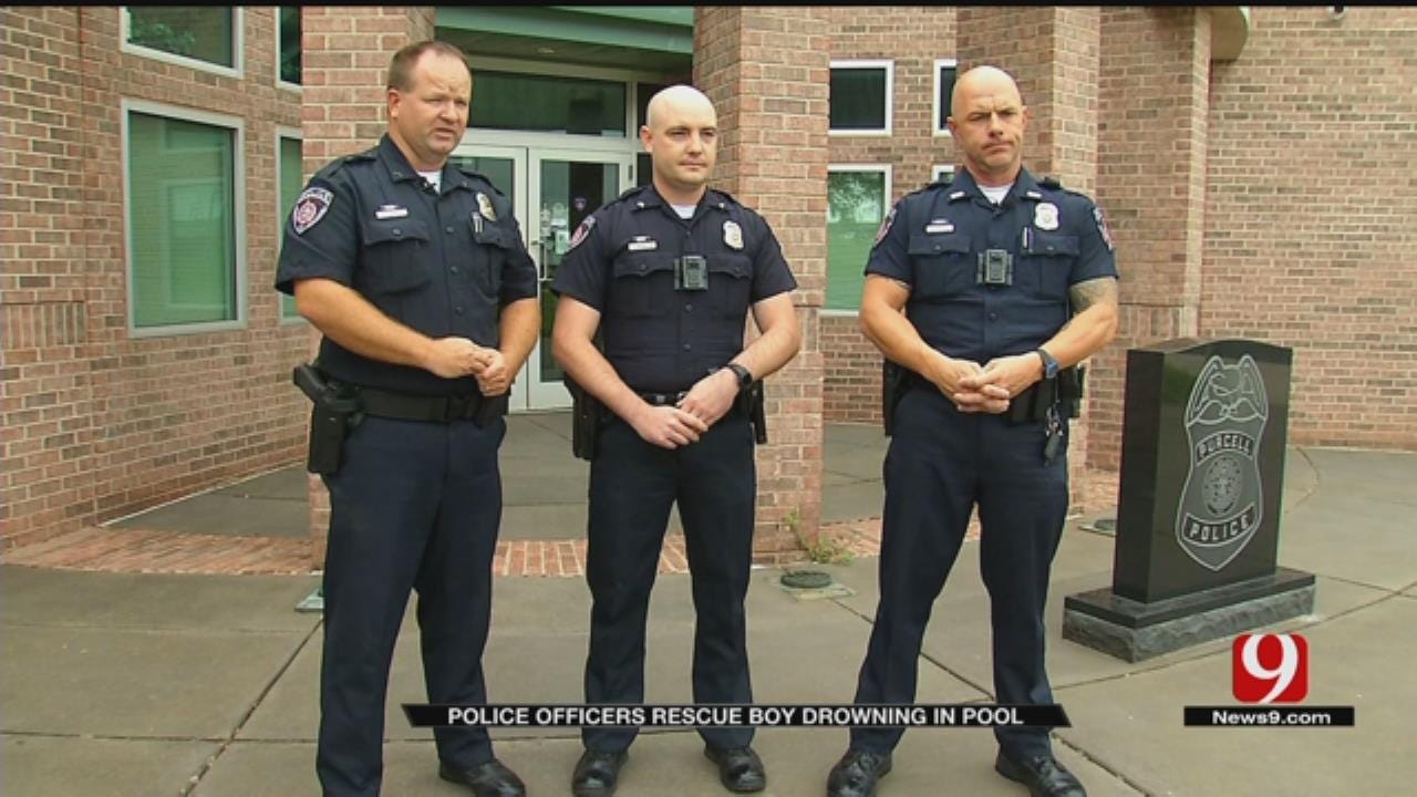 Purcell Police Officers Save Child From Drowning