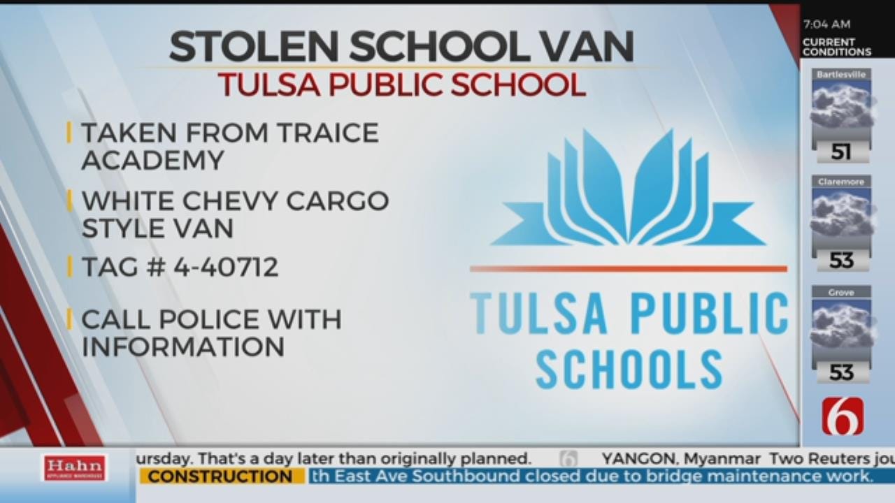 WATCH: Tulsa School Van Stolen, Police Say