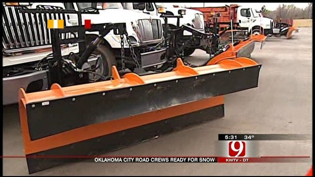 Oklahoma City Road Crews Prepare For Snow