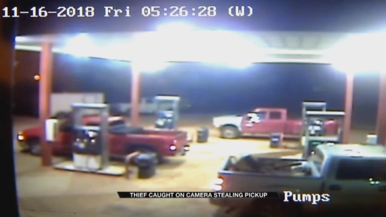 Thief Caught On Camera Stealing Pickup Truck At Meeker Convenience Store