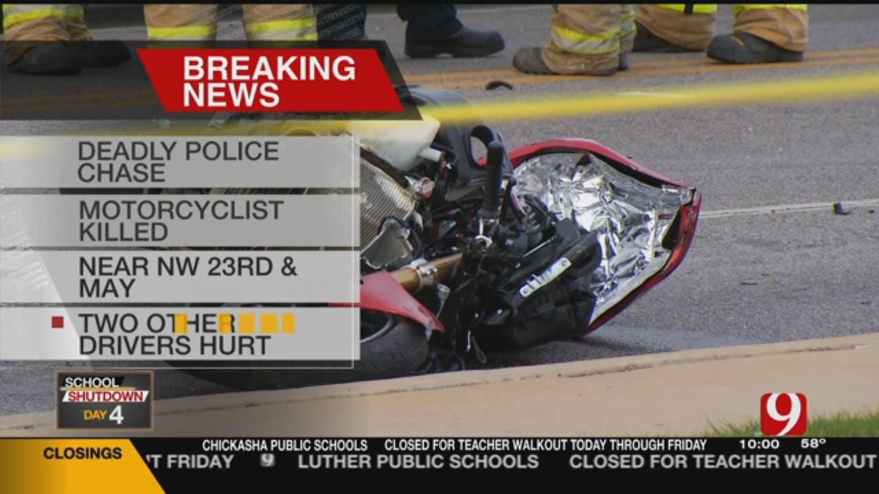 Emergency Crews Respond To Fatal Motorcycle Crash In NW OKC