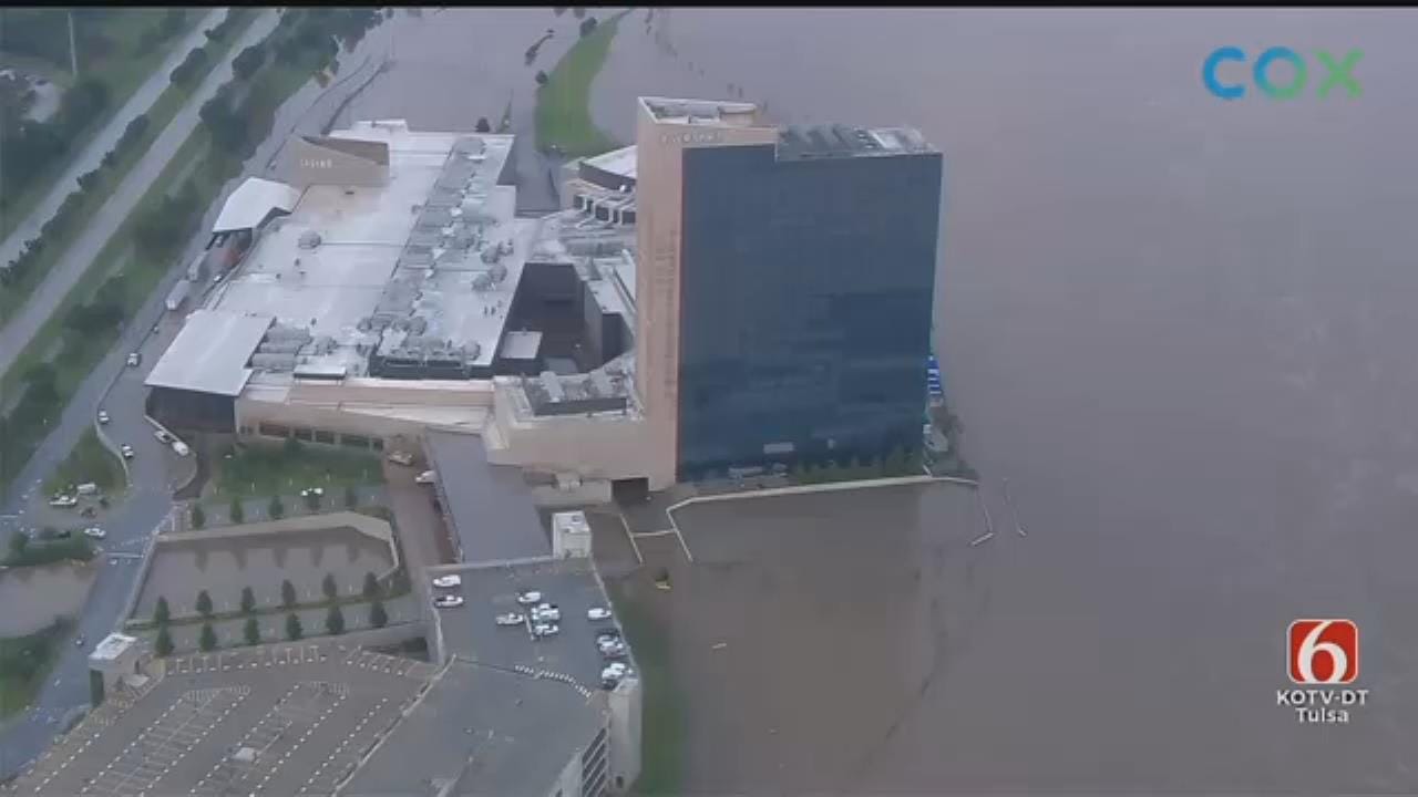 WHOA: Flood Waters Threaten River Spirit Casino In Tulsa