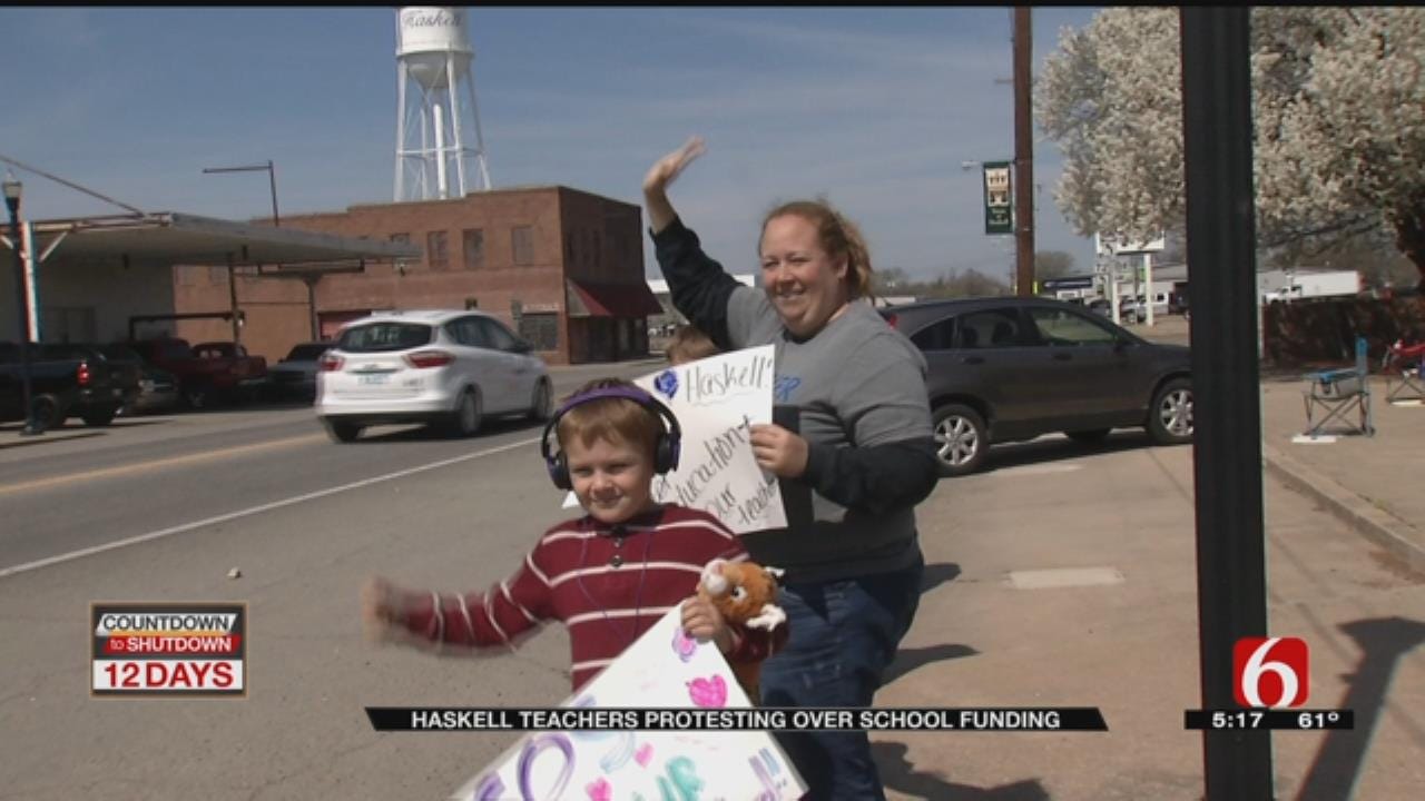 Haskell Teachers Take To Streets In Protest