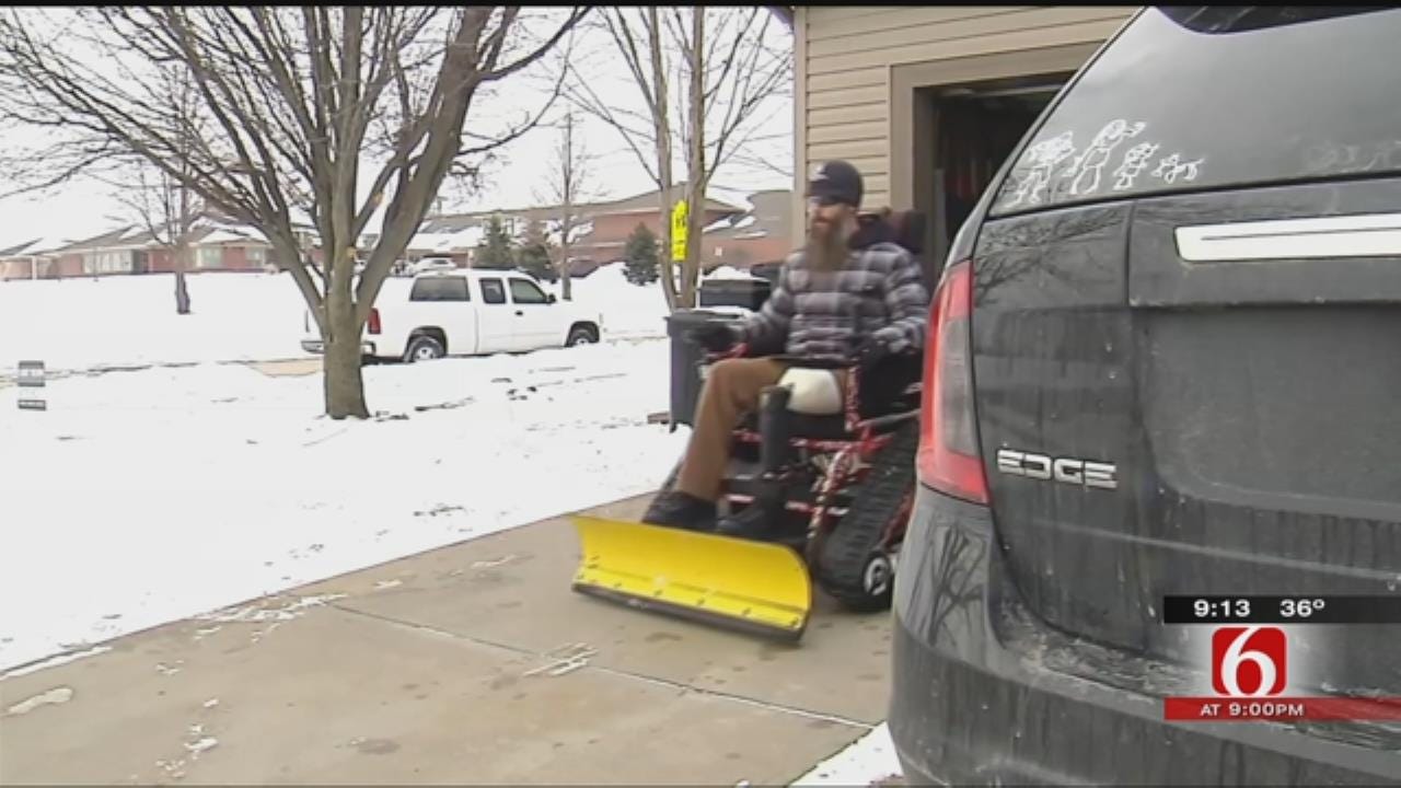 Nebraska Veteran Makes Wheelchair Snow Plow