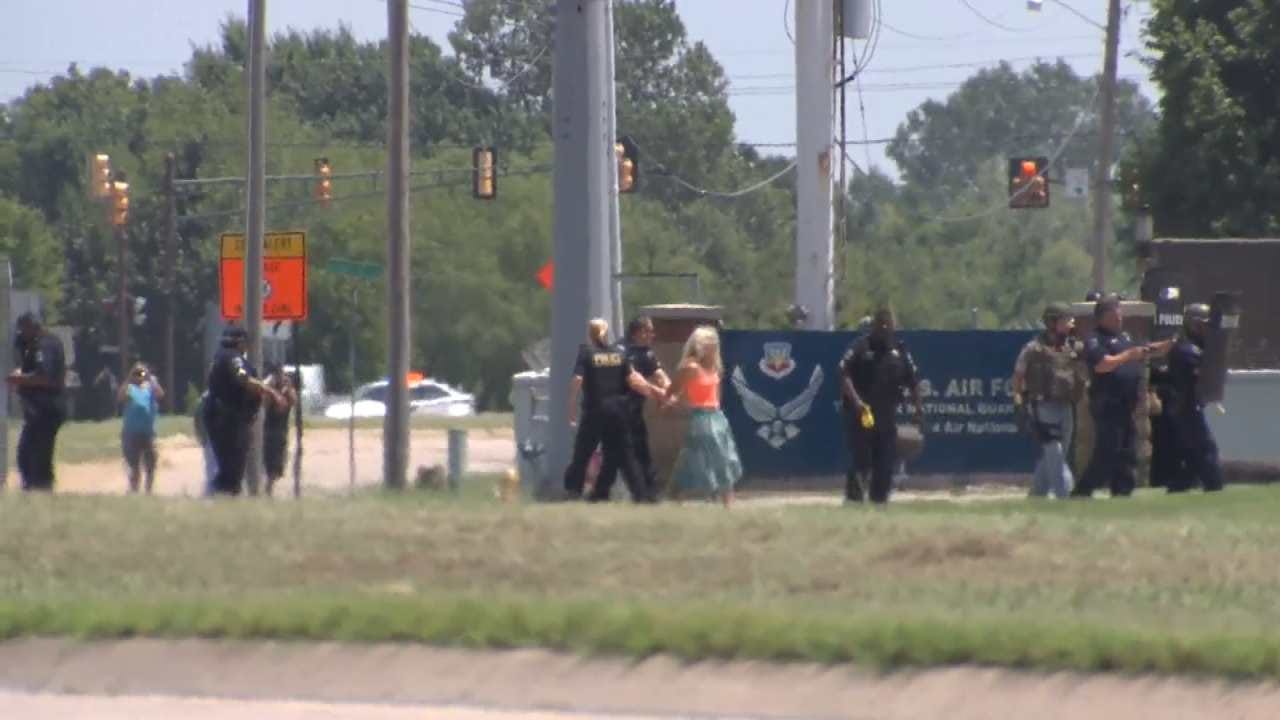 WATCH: Woman Taken Into Custody Outside Air National Guard