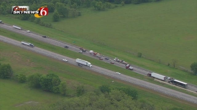 WEB EXTRA: Osage SkyNews 6 HD Flies Over Fatal Crash On Will Rogers Turnpike