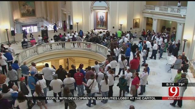 Developmentally Disabled Individuals Lobby At Oklahoma Capitol