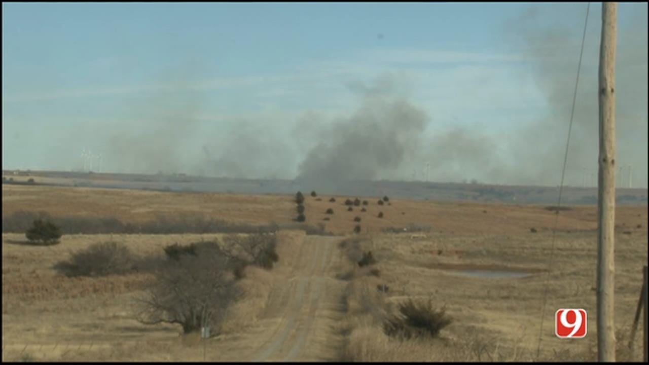 Crews Battle Pair Of Grass Fires In Western OK