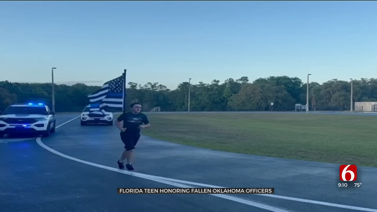 Florida Teenager Runs To Honor Lives Of Oklahoma Officer And Deputy