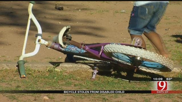 Bicycle Stolen From Disabled Child In SE OKC
