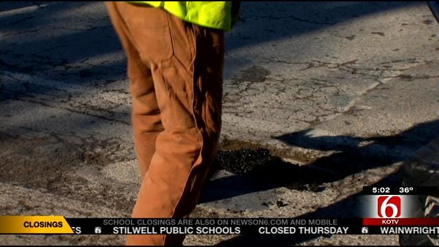 Tulsa Road Crews Finding Fewer Potholes Than Expected After Winter Storm