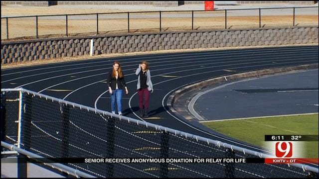 Mustang HS Senior Receives Anonymous Donation For Relay For Life