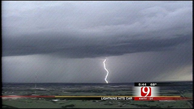 Lightning Strikes, Totals OKC Woman's Car