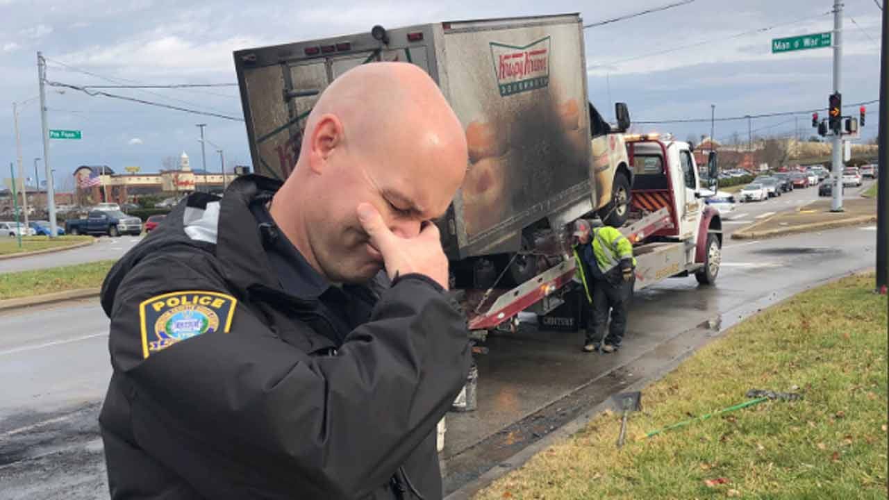 Police 'Mourn' Loss Of Krispy Kreme Doughnut Truck To Fire