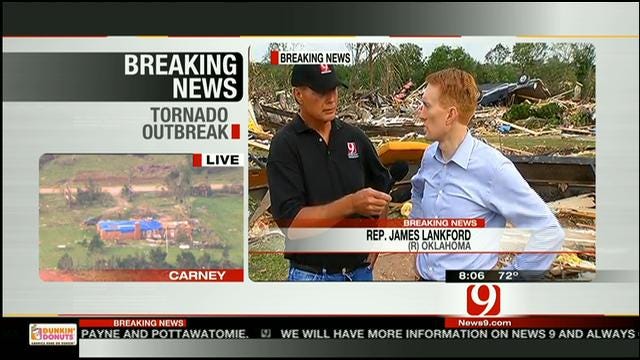 Congressman James Lankford Tours Storm Damage In Bethel Acres