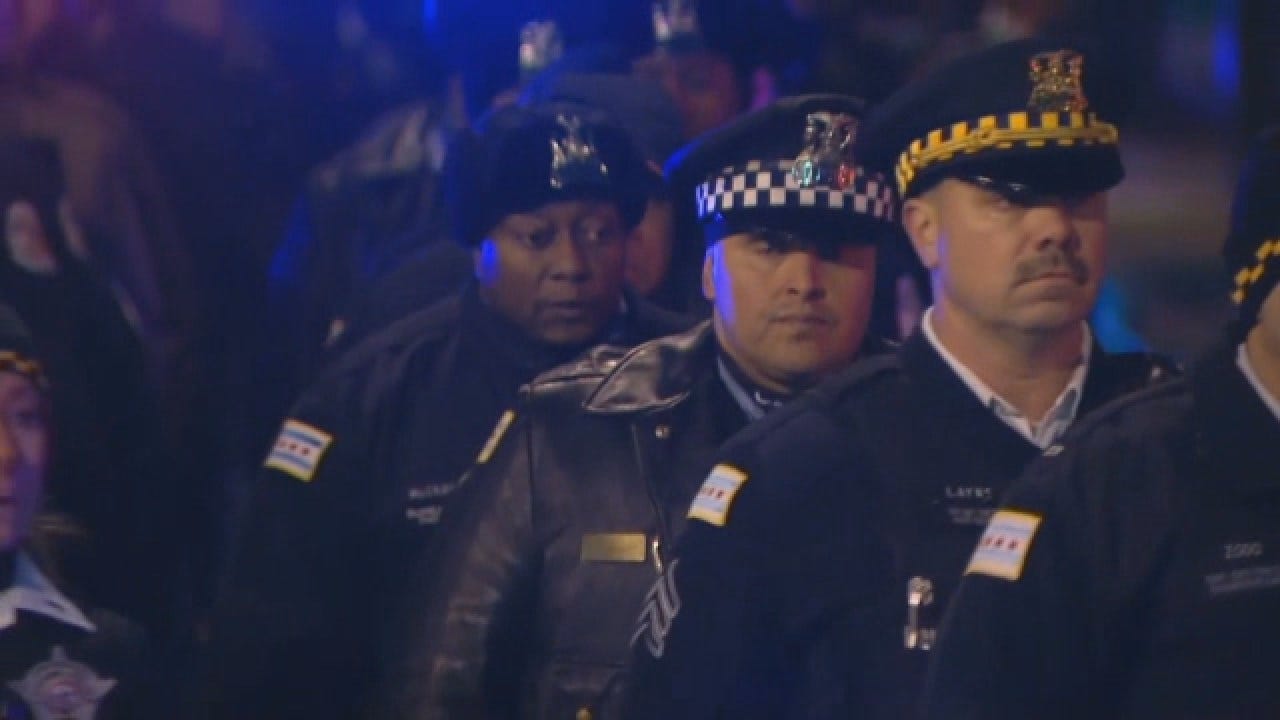 Procession For Officer Killed By Chicago Gunman