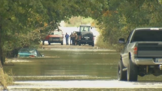 Driver Stranded In Craig County Flood Waters