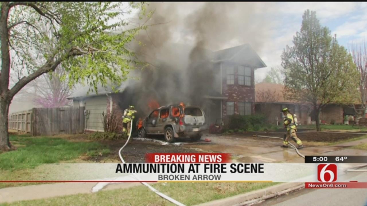 Broken Arrow Home Fire Spreads From Garage To Car In Driveway