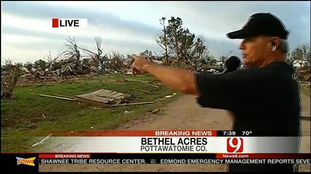 Stan Walks Through Debris In Bethel Acres