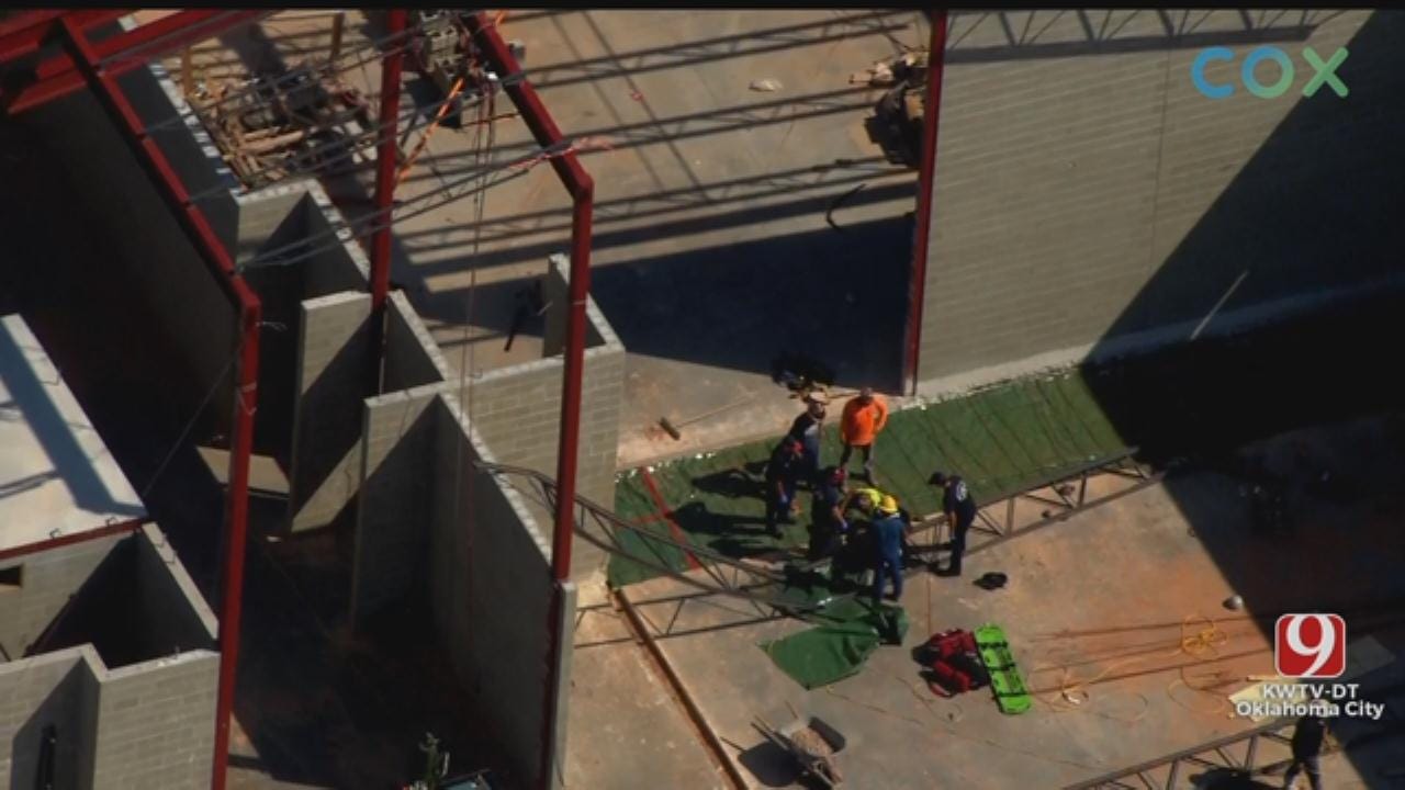WATCH: Man Falls Of Roof Of Western Heights High School In Construction Accident