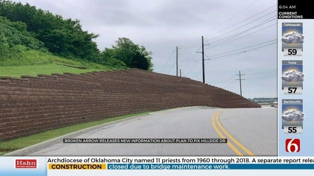 Broken Arrow Releases Information, Plans To Replace Hillside Drive Retaining Wall