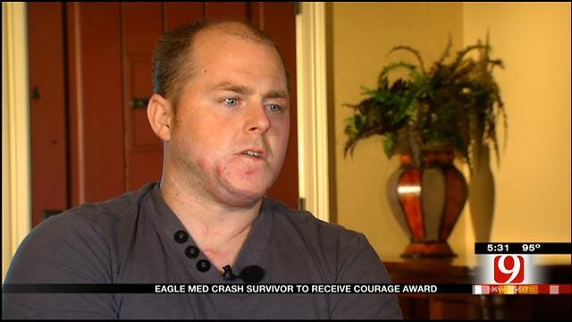 Eagle Med Crash Survivor Talks About Recovery, Courage Award