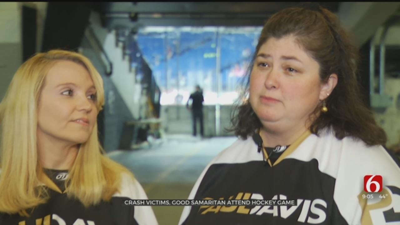 Crash Victims, Good Samaritan Reunite At Tulsa Oilers Hockey Game