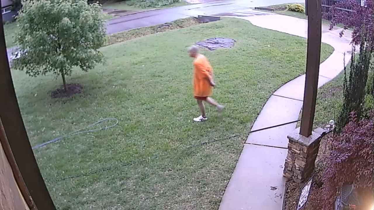 WEB EXTRA: Home Security Video Shows Escaped Suspect Hiding In Neighborhood