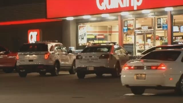 WEB EXTRA: Video From Scene Of Robbery Of East Tulsa QuikTrip