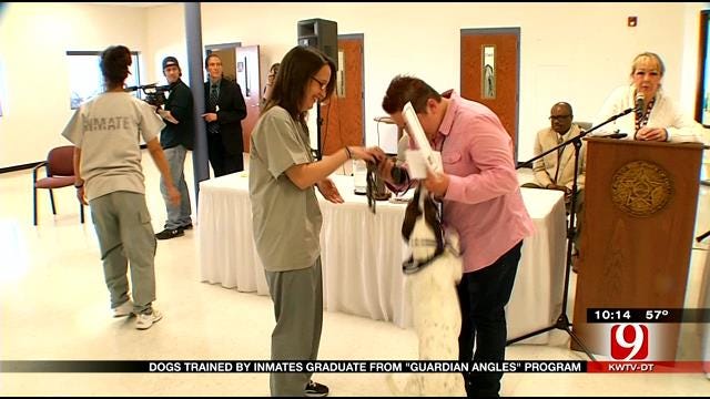 Dogs Trained By OK Inmates Graduate From "Guardian Angels"
