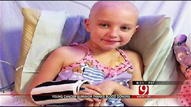 Young Cancer Survivor Says 'Thank You' to Blood Donors