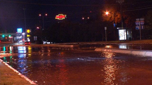 WEB EXTRA: Video Of Street Flooding On Memorial Drive Due To Water Line Break