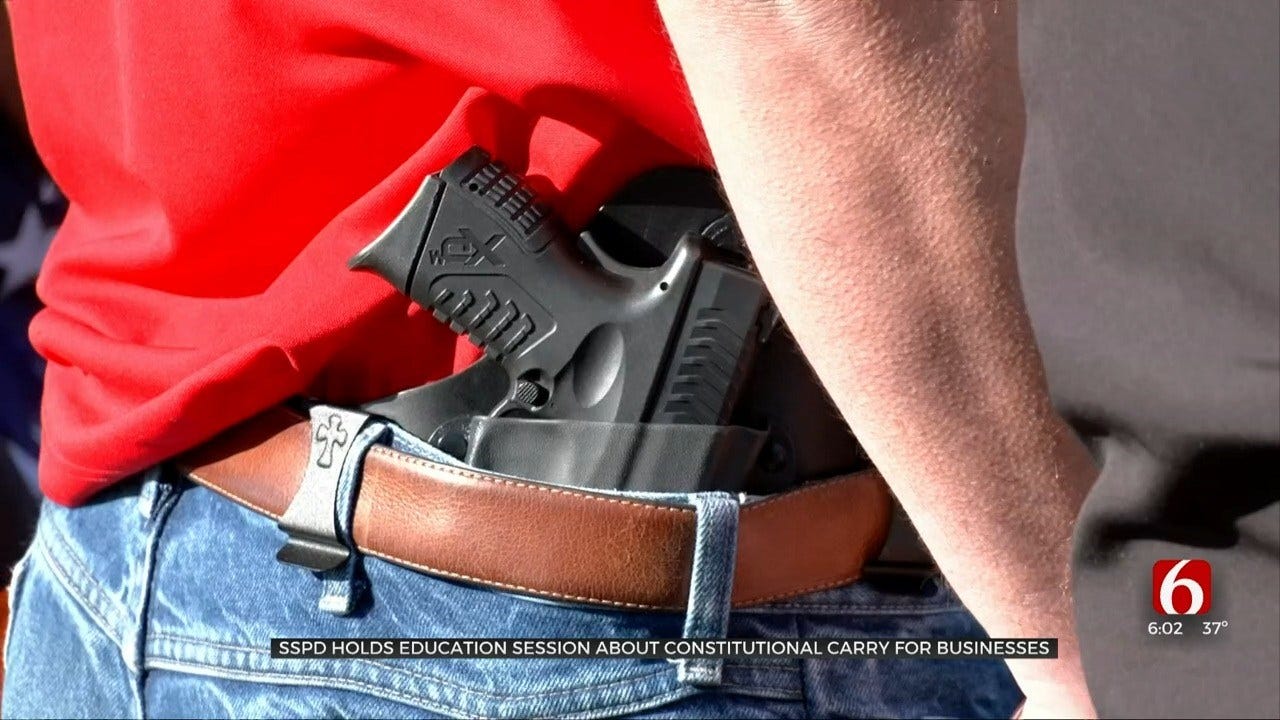Sand Springs Police Holding Class To Help Business Owners Understand Constitutional Carry Law