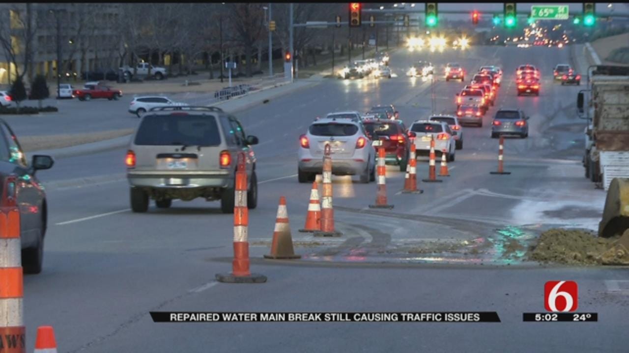 Tulsa Drivers Deal With Aftermath Of Water Main Break