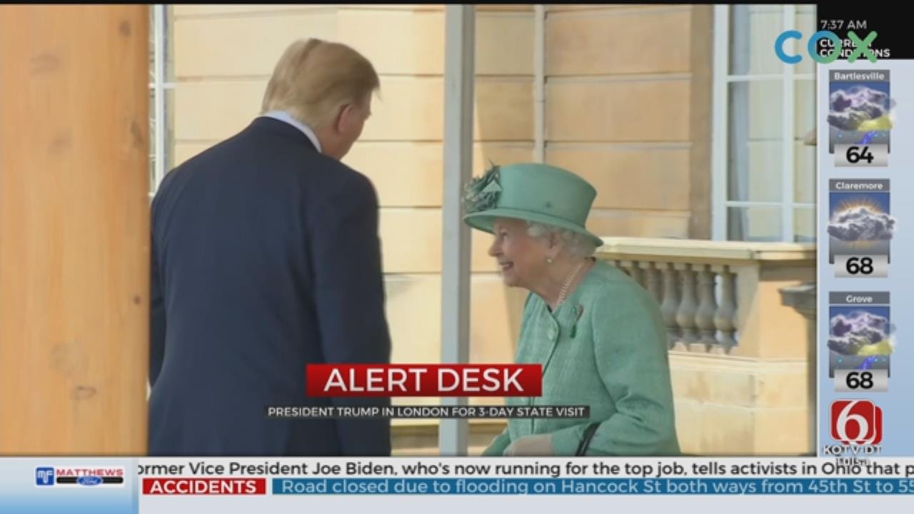 President Trump In U.K. For 1st State Visit, Lunch With The Queen