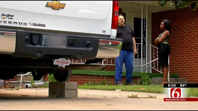 Tulsa Cancer Patient Awakes To Find Wheels Stolen From Truck