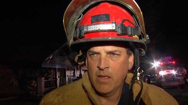 WEB EXTRA: Tulsa Fire Captain Mike Burgess Talks About Duplex Fire