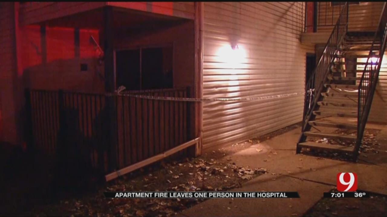 Man Taken To Hospital After OKC Apartment Fire