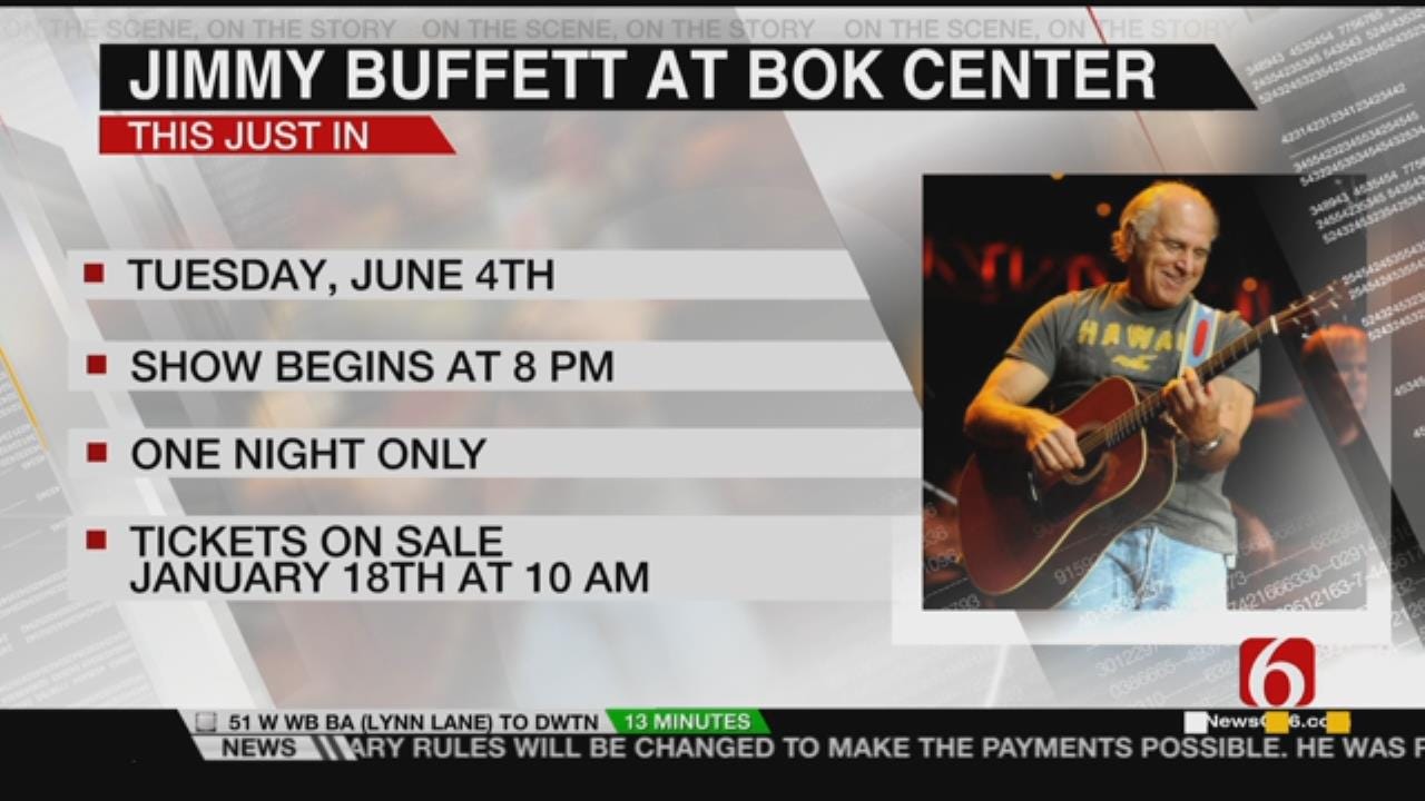 Jimmy Buffett Coming To Tulsa's BOK Center In June
