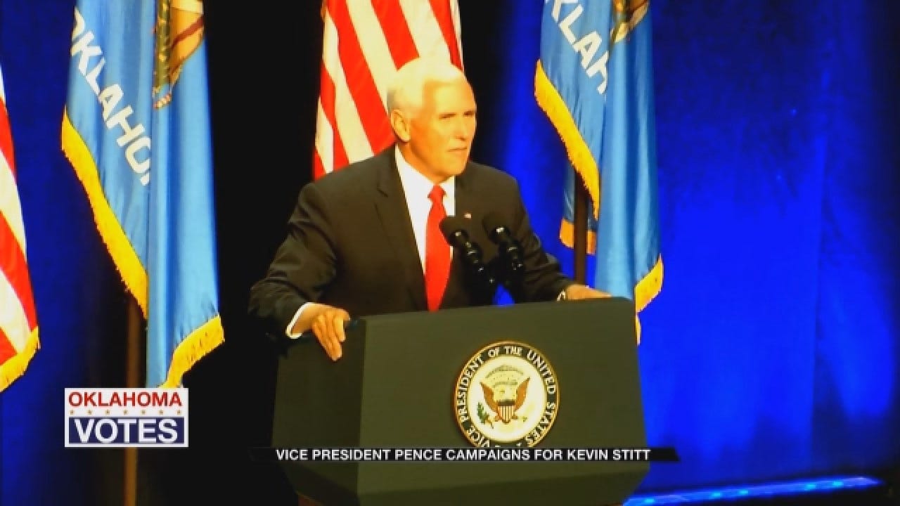 Vice President Pence Formally Endorses Kevin Stitt During Tulsa Rally